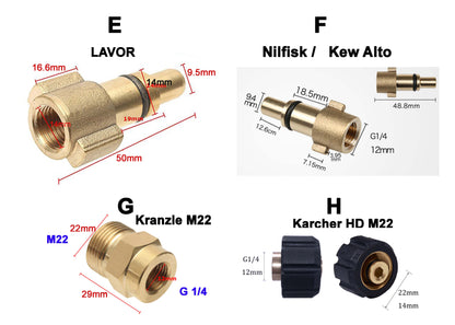 F03 Snow Foam Lance / Foam Cannon Fittings Adapter