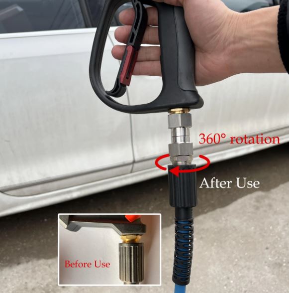 F19 Stainless Swivel Connector for Hose to Pressure Washer Gun Fittings