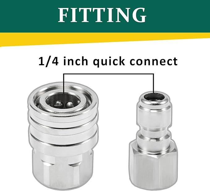 F44 NPT Female 1/4 Thread to QC 1/4 Fittings for Belt Type Pressure Washer