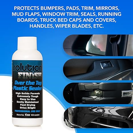 Trim Restorer Pack Mckee's Wax remover, Solution Finish Black Trim Restorer and Over the Top Plastic Sealer