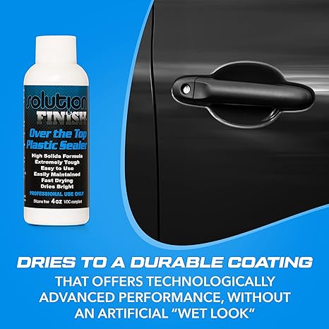 Trim Restorer Pack Mckee's Wax remover, Solution Finish Black Trim Restorer and Over the Top Plastic Sealer