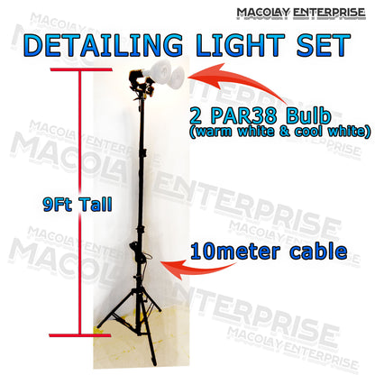 LT-007 Detailing Light Stand with 2 PAR 38 BULB SET