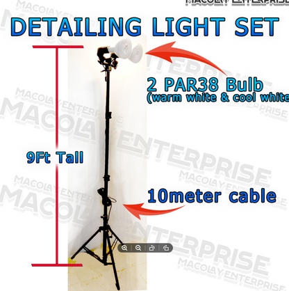 LT-007 Detailing Light Stand with 2 PAR 38 BULB SET