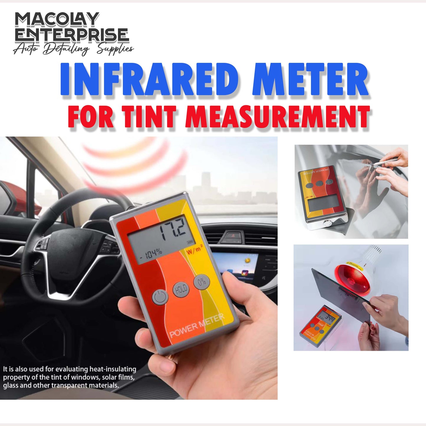 LT-013 IR Power Meter Infrared Radiation Test Meter for Car Tint