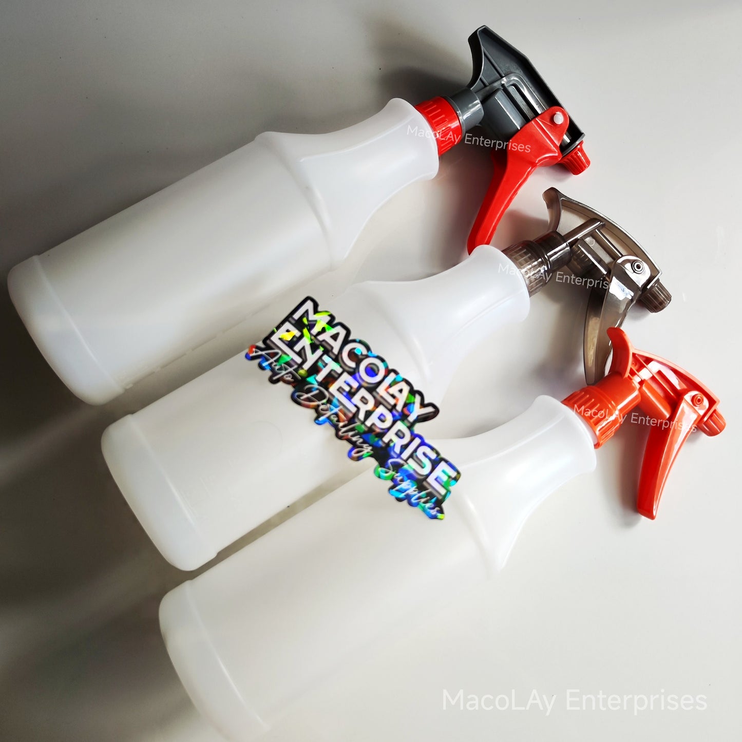 SP-003 Chemical Resistant Sprayer 1 Liter Detailing White or CLEAR Bottle