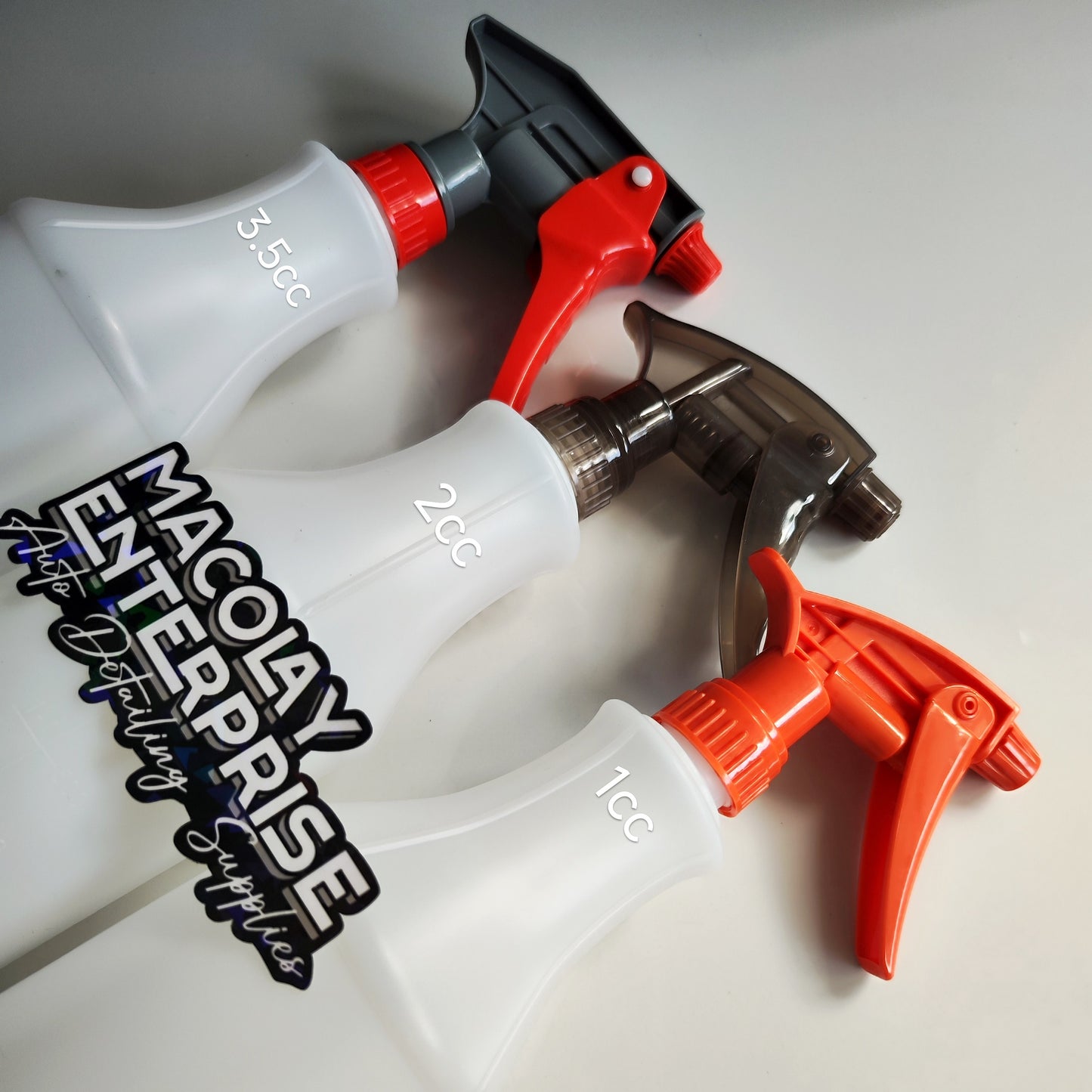 SP-003 Chemical Resistant Sprayer 1 Liter Detailing White or CLEAR Bottle