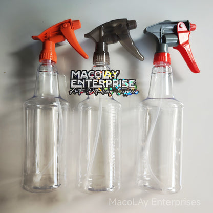 SP-003 Chemical Resistant Sprayer 1 Liter Detailing White or CLEAR Bottle