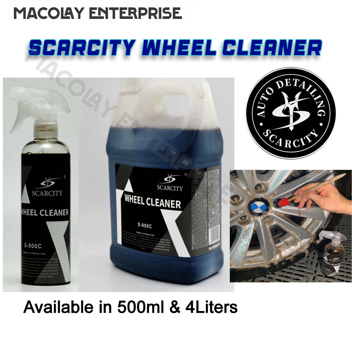 Scarcity Wheel Cleaner  1 Gallon or 500ml