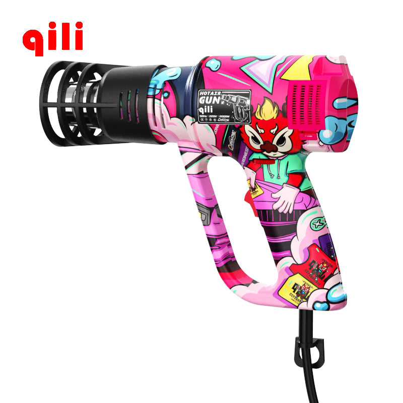 WR-121 Qili Pink Graffiti Heat Gun 650deg Max Adjustable Temp
