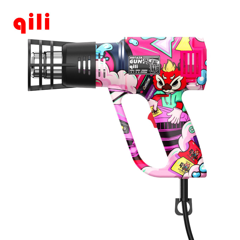 WR-121 Qili Pink Graffiti Heat Gun 650deg Max Adjustable Temp