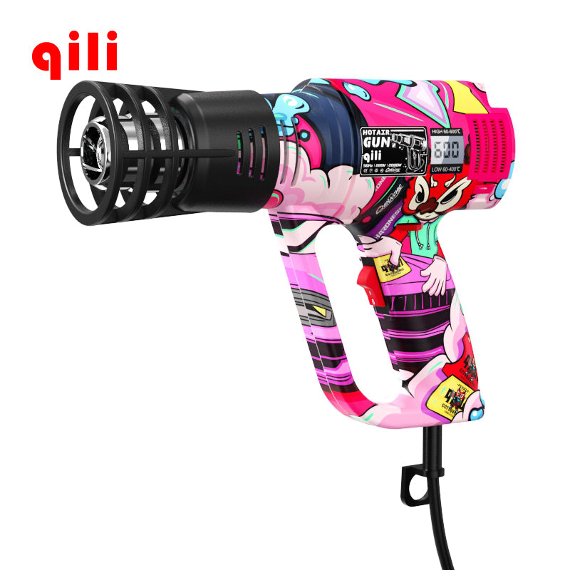 WR-121 Qili Pink Graffiti Heat Gun 650deg Max Adjustable Temp