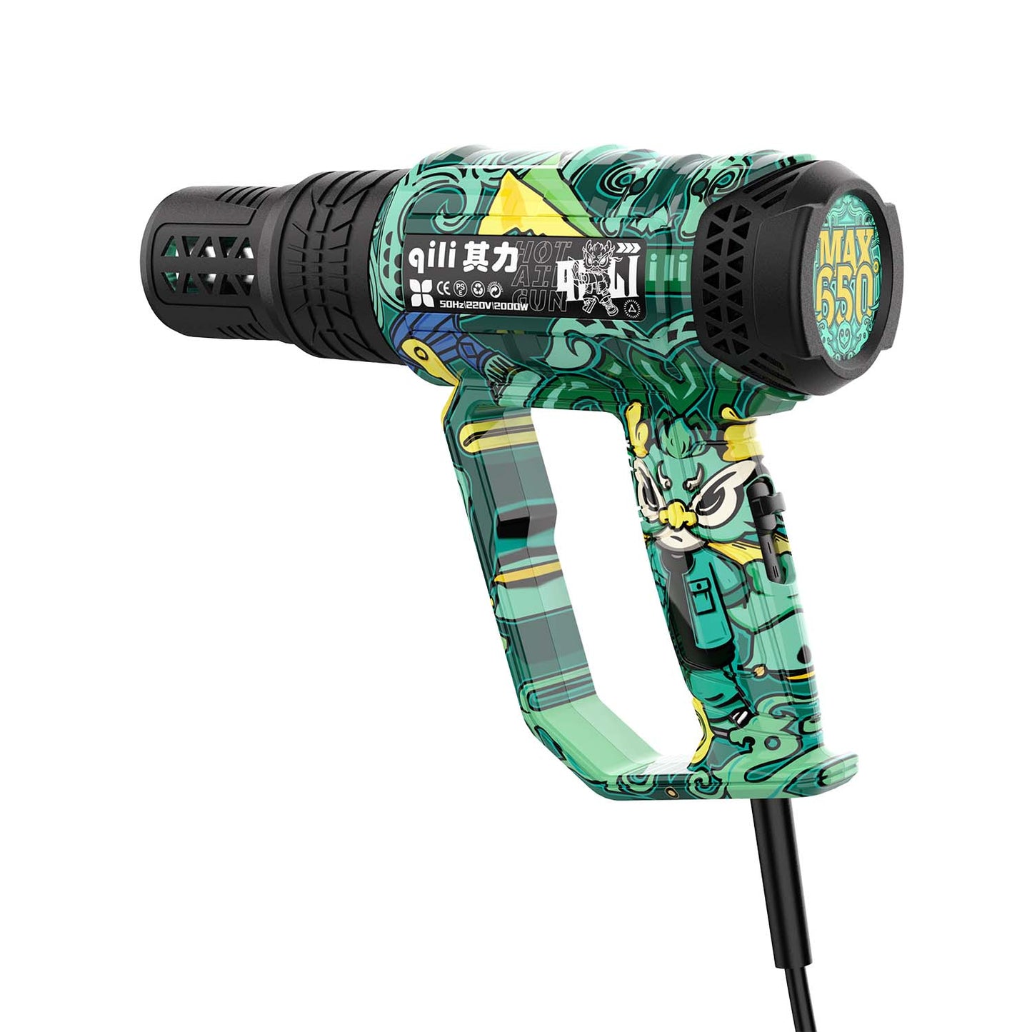 WR-120 Qili Green Graffiti Heat Gun 650deg Max Temp