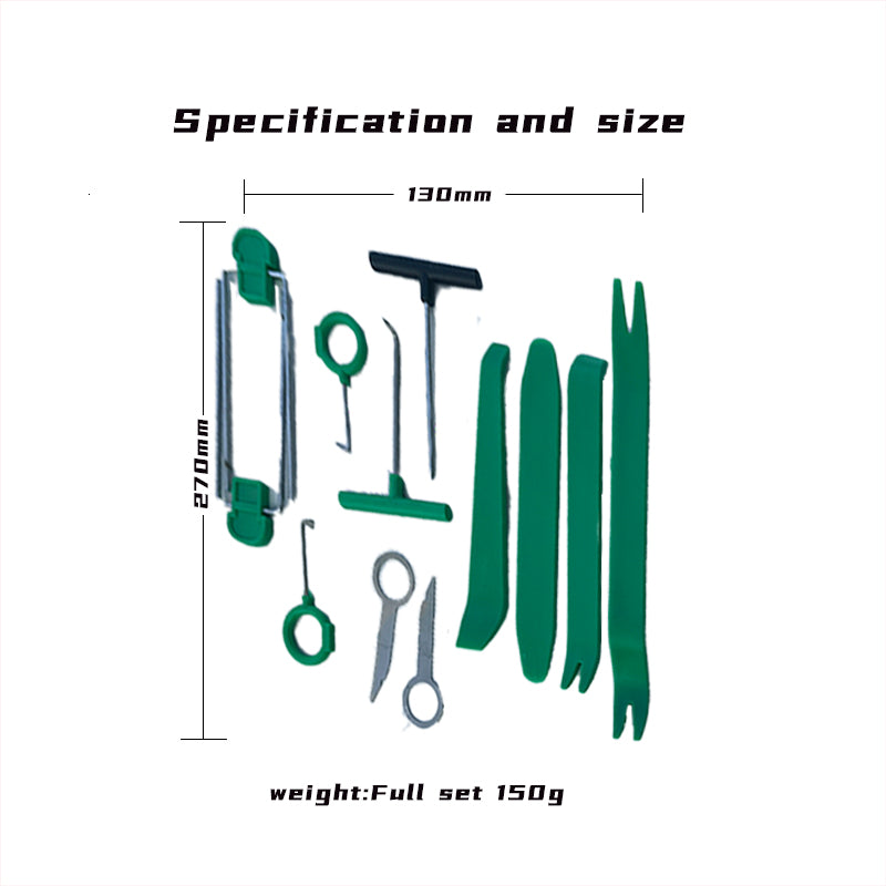 WR-124 QILI 10Pcs Trim Removal Tool- Prying Tool Set