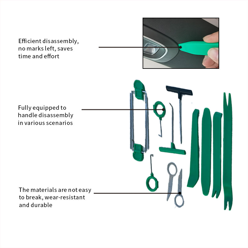 WR-124 QILI 10Pcs Trim Removal Tool- Prying Tool Set