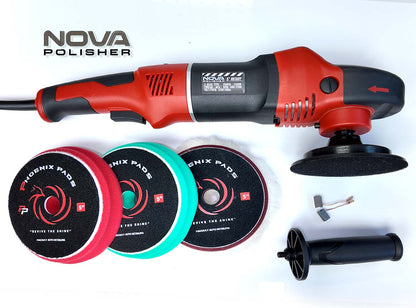 MP-21 Nova 5-inch Rotary Polisher Machine with 3 Pads