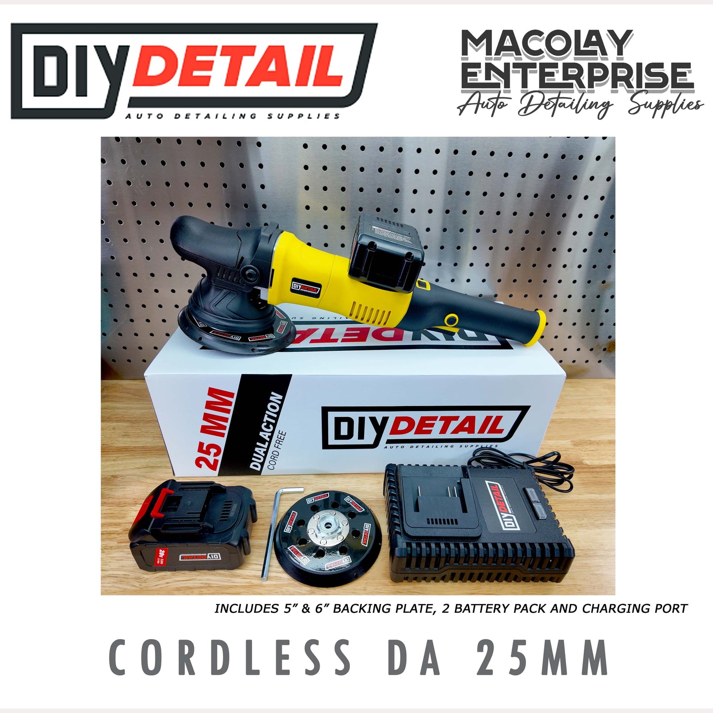 MP-22 DIY Detail 25mm Correction Pro Dual Action Cordless Polisher