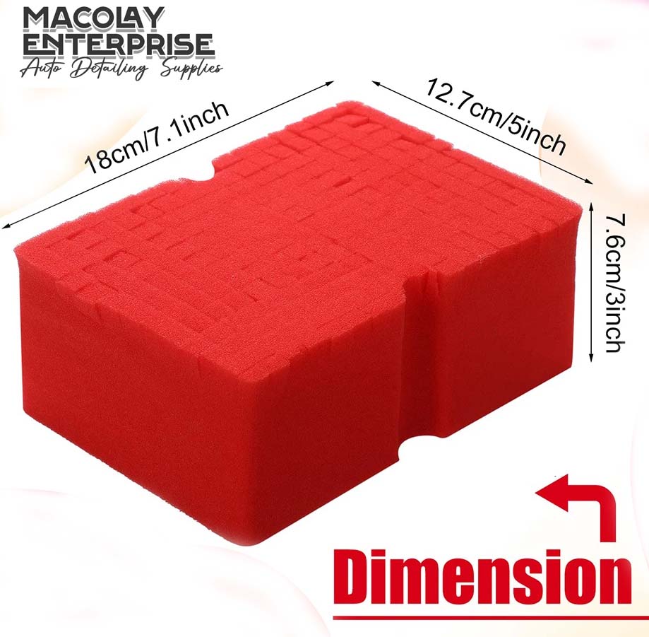 Red Sponge for Rinseless Carwash