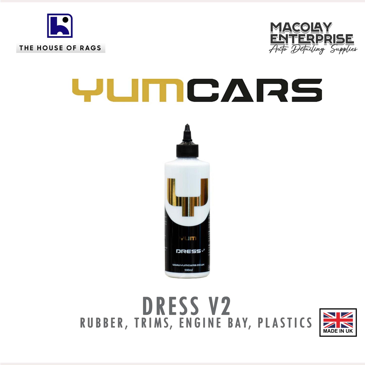 YUMCars Dress V2 Rubber and Trim Moisturizer 500ml