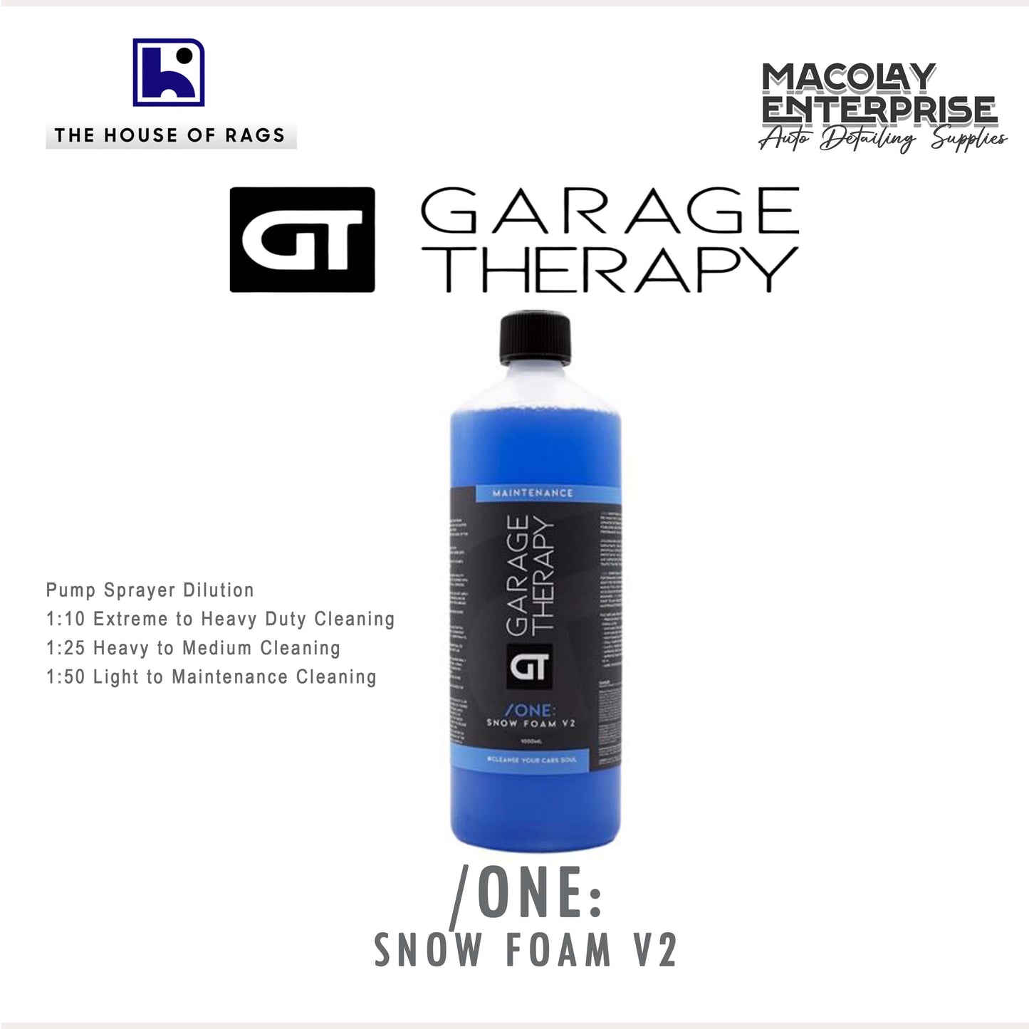 Garage Therapy /ONE: Car Snow Foam V2 1000ml