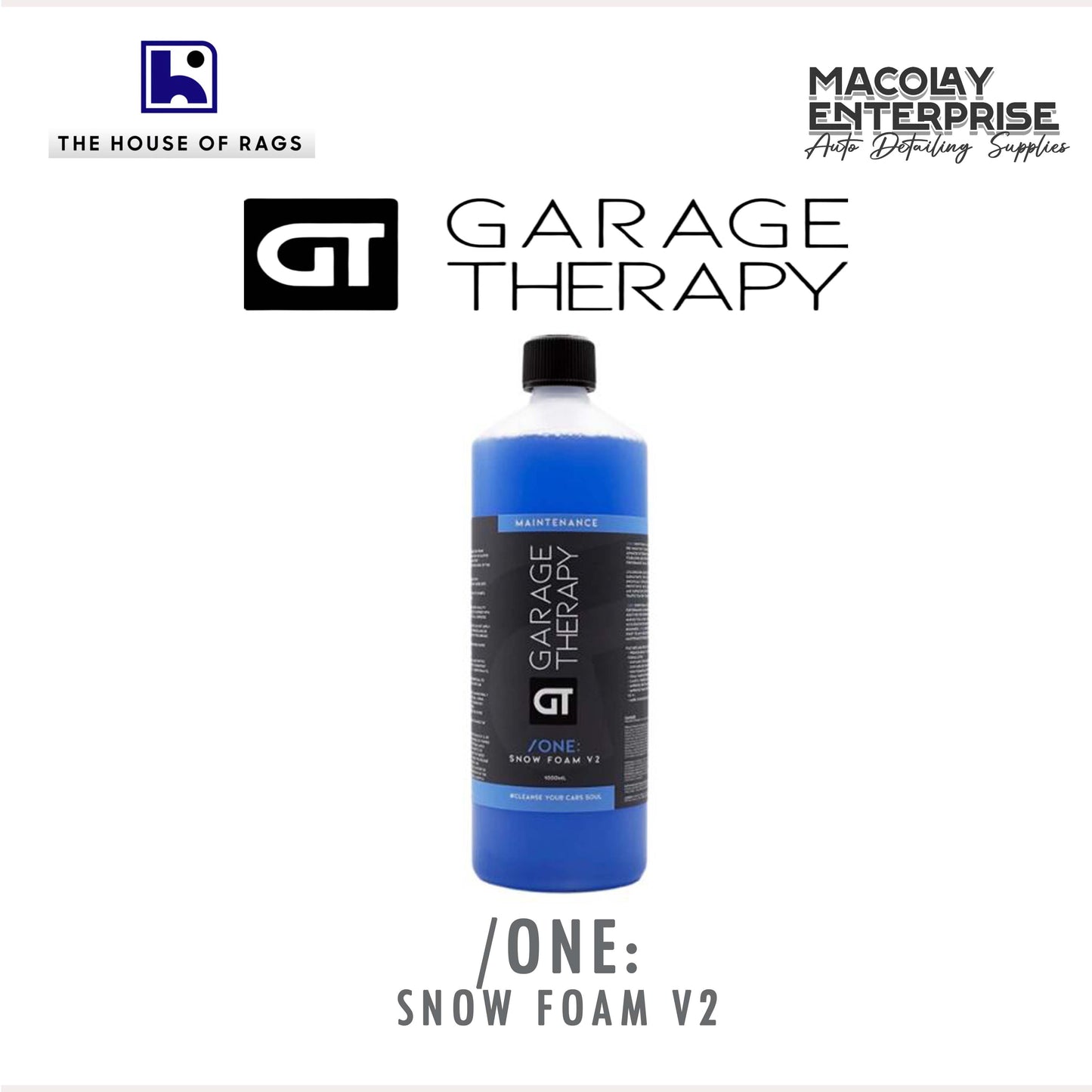 Garage Therapy /ONE: Car Snow Foam V2 1000ml
