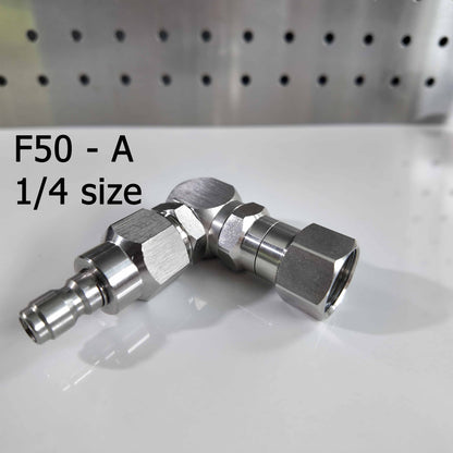 F50 90-Degree Pressure Washer Hose Connector Fittings