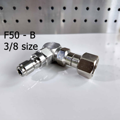 F50 90-Degree Pressure Washer Hose Connector Fittings