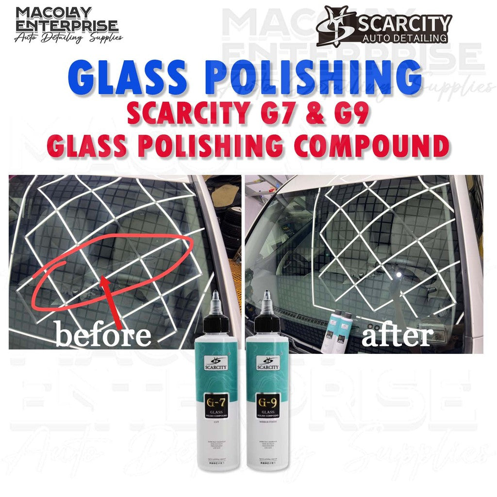 SCARCITY G-7/G-9 Professional Glass Polishing Super Effective Mirror Finish Rubbing Compound Set
