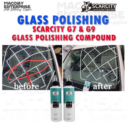 SCARCITY G-7/G-9 Professional Glass Polishing Super Effective Mirror Finish Rubbing Compound Set