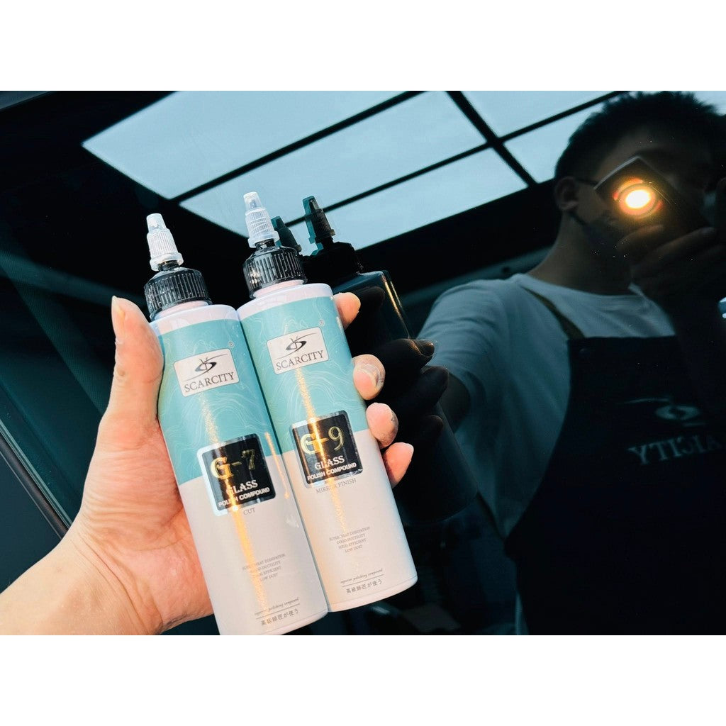 SCARCITY G-7/G-9 Professional Glass Polishing Super Effective Mirror Finish Rubbing Compound Set