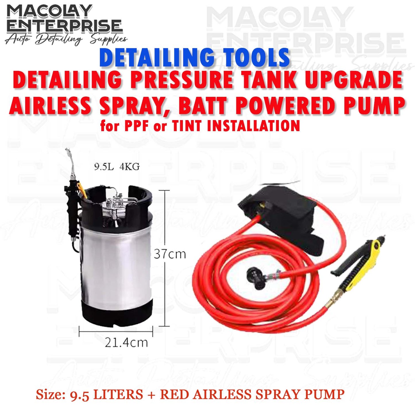 DT-031 Airless Spray Pump for Pressure Tank Upgrade for Car PPF or Tint Application