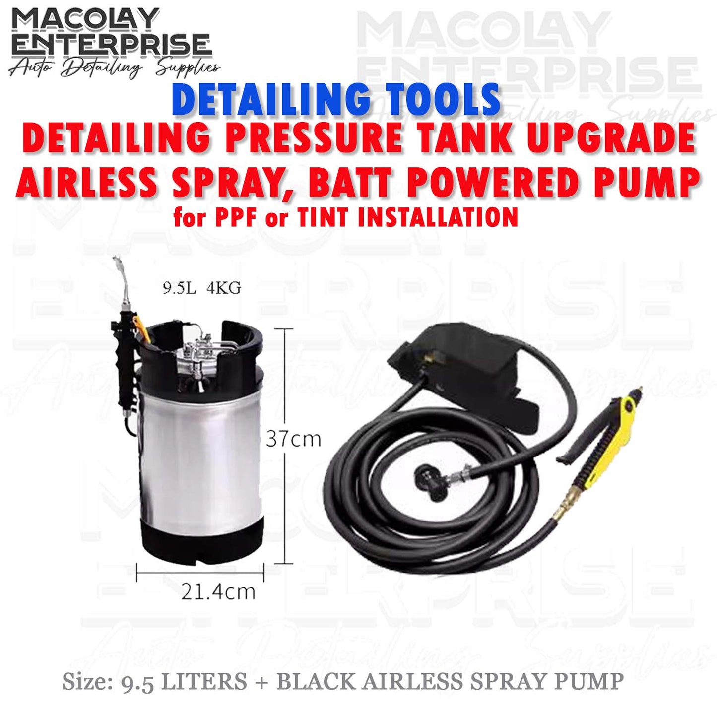 DT-031 Airless Spray Pump for Pressure Tank Upgrade for Car PPF or Tint Application