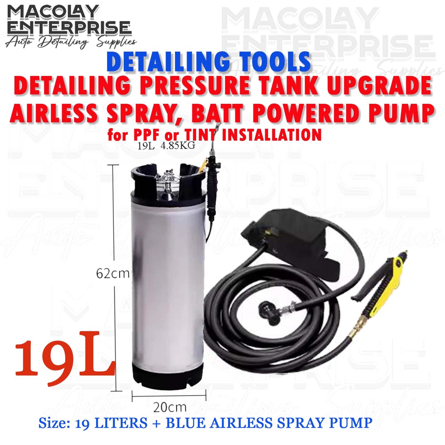 DT-031 Airless Spray Pump for Pressure Tank Upgrade for Car PPF or Tint Application
