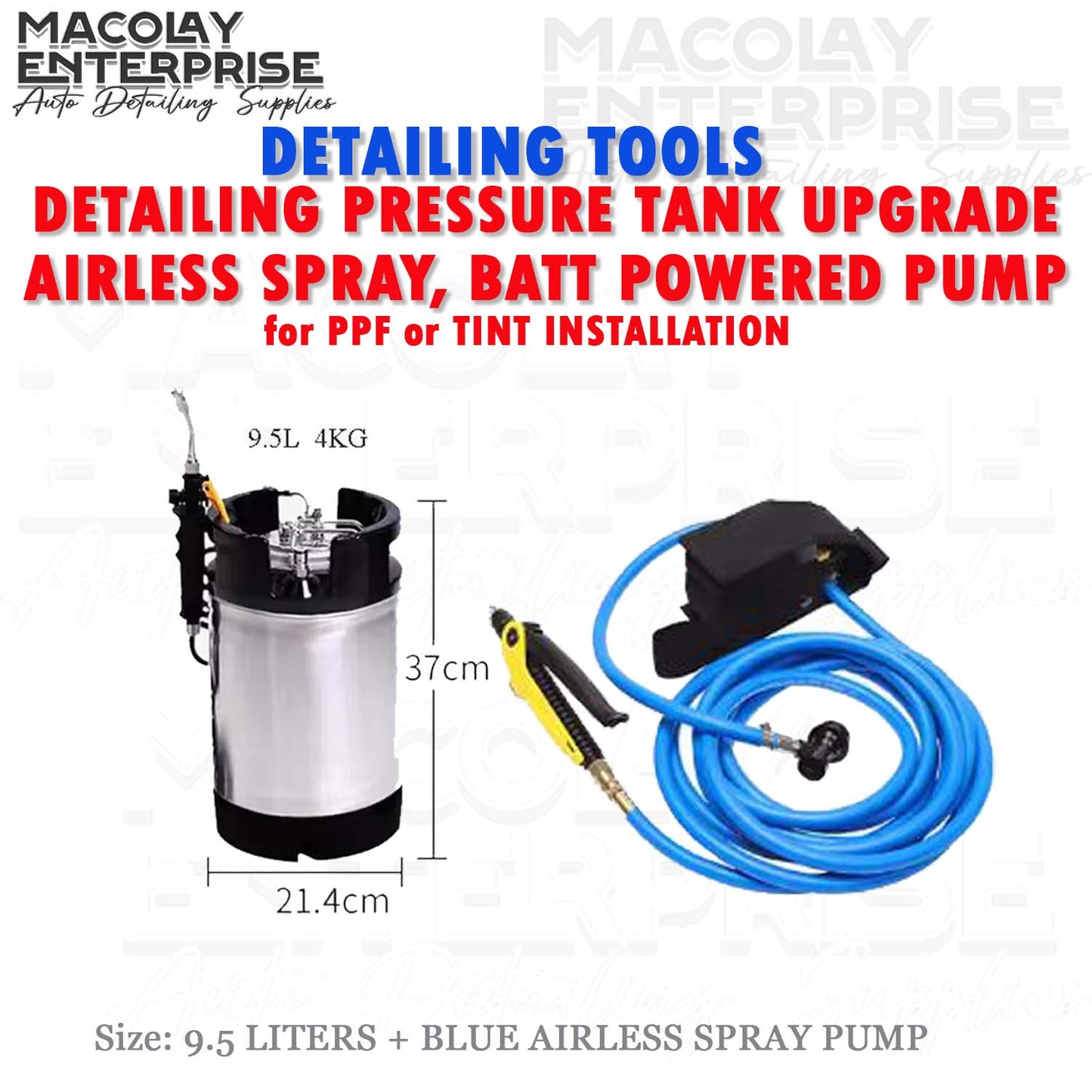 DT-031 Airless Spray Pump for Pressure Tank Upgrade for Car PPF or Tint Application