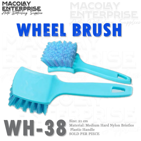 WH-38 Medium Hard Bristles Blue Ergonomic Handle Tire Brush