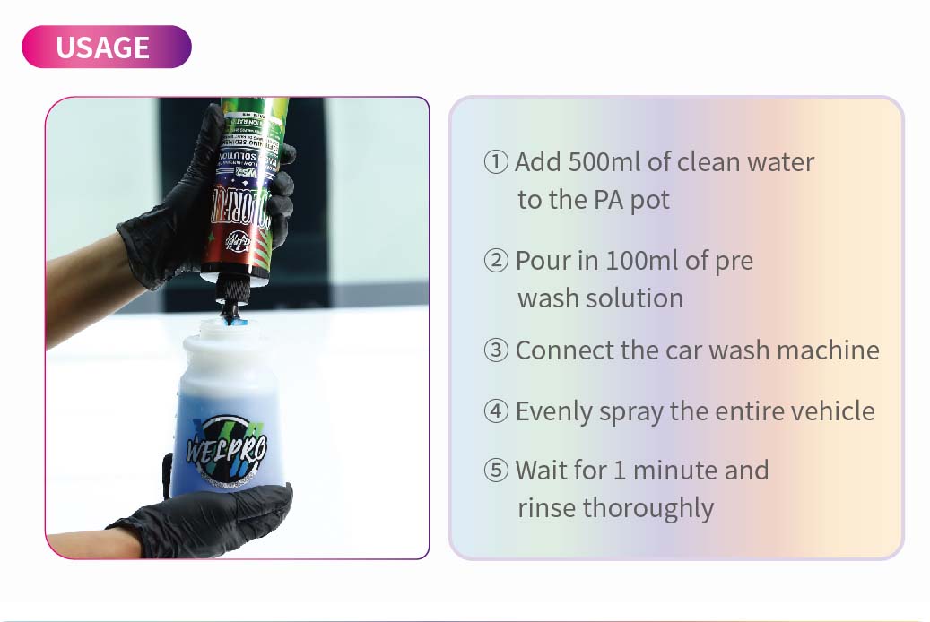 Welpro Colorful Pre-wash Shampoo pH11 Contactless Shampoo