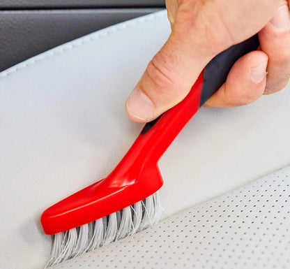 IN-40 Hard Bristles Interior Detailing Brush with Non-Slip Rubber Grip Handle