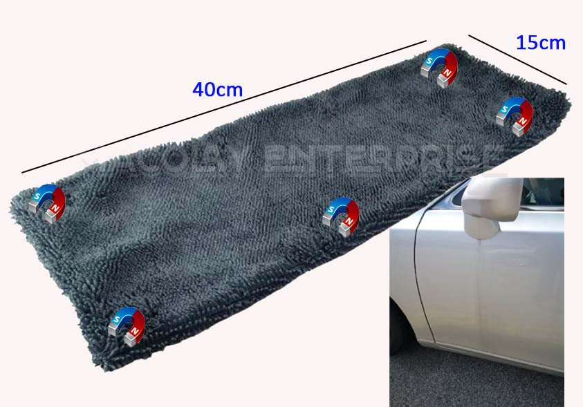 Drip Towel with Magnet Car Wash Drying Towel Prevents Watermarks for Car Wash