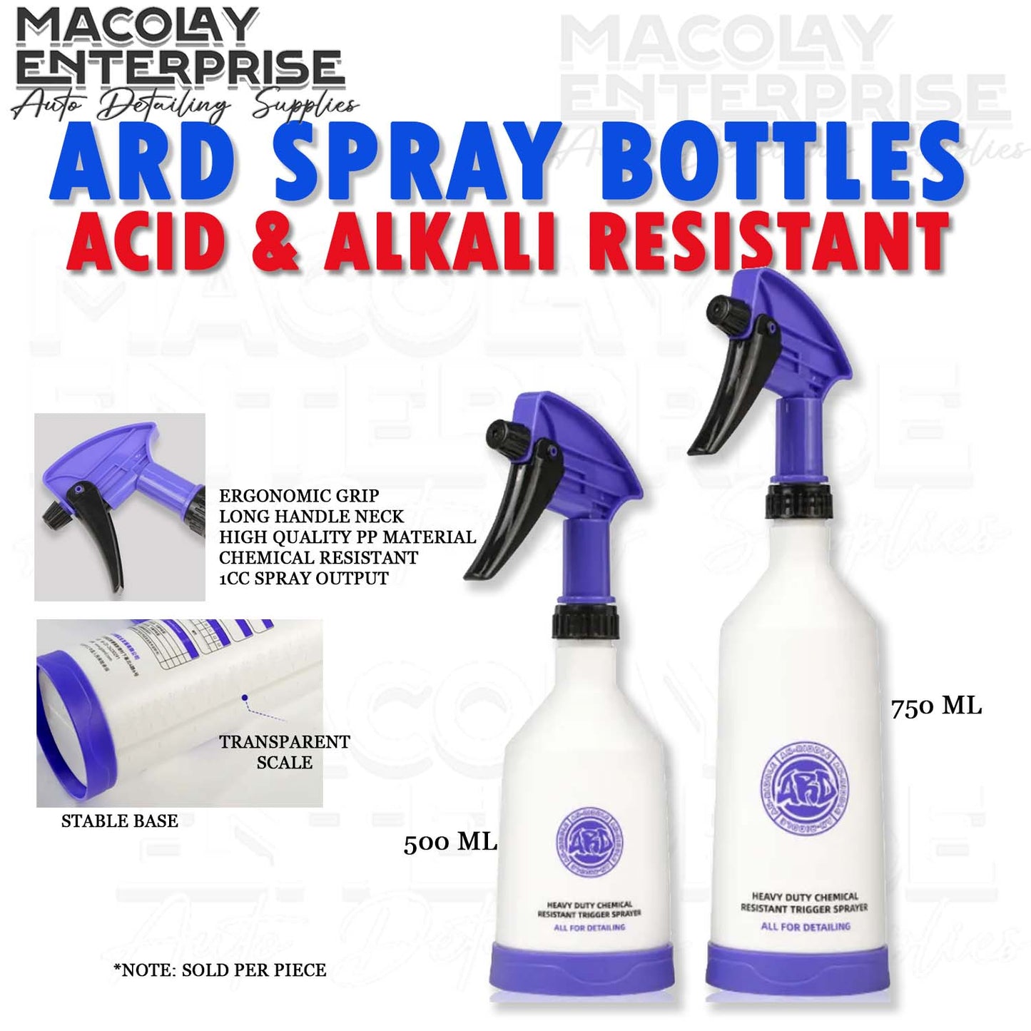 SP-010 ARD Chemical Resistant Sprayer Bottle  750ml or 500ml