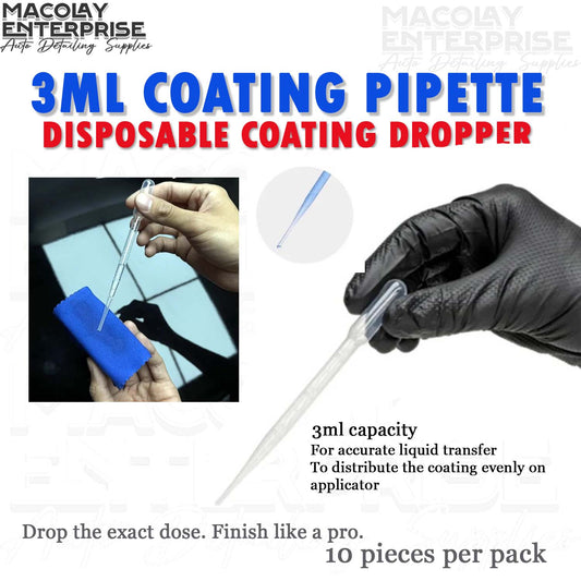 DT-037 3ml Plastic Disposable Ceramic Coating Pipette Distribution Coating Dropper For Car Care