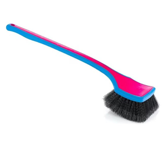 WH-39 Long Rubber Handle Fender Tire Soft Flagged Bristle Brush