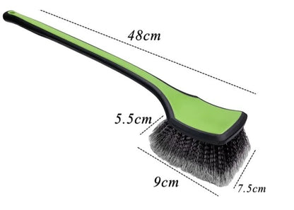 WH-39 Long Rubber Handle Fender Tire Soft Flagged Bristle Brush