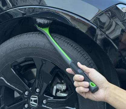 WH-39 Long Rubber Handle Fender Tire Soft Flagged Bristle Brush