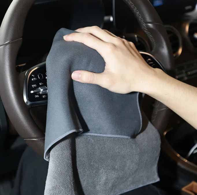 Finishing Towel Chamois + Coral Fleece Streak Free