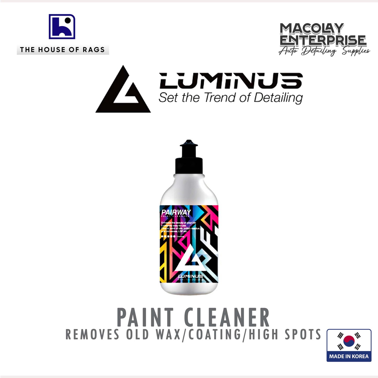Luminus Pairway Paint Cleaner Removes Old Wax, Sealant, Coating 300ml