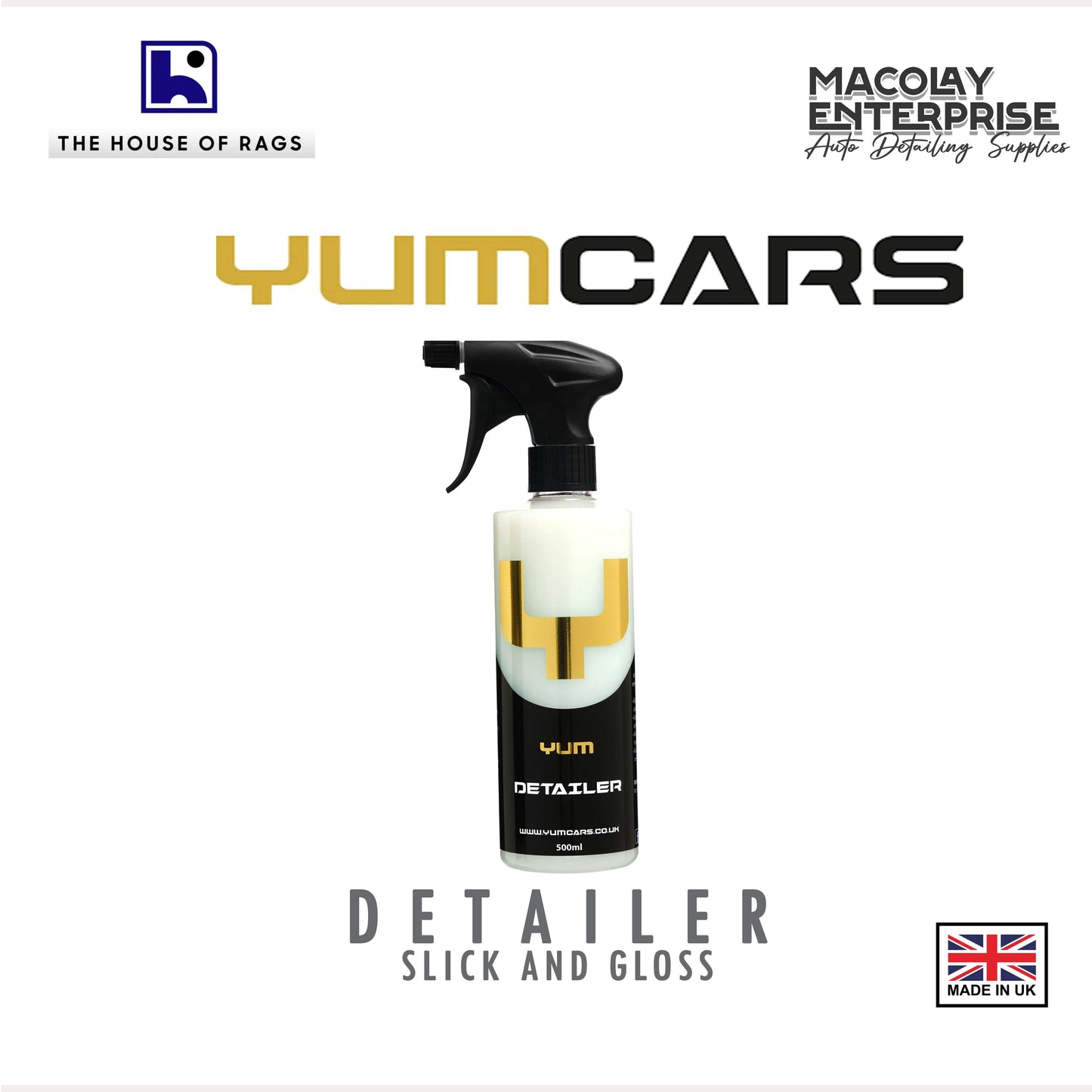 YUMCars Detailer Spray Wet or Dry Application Drying Aid 500ml