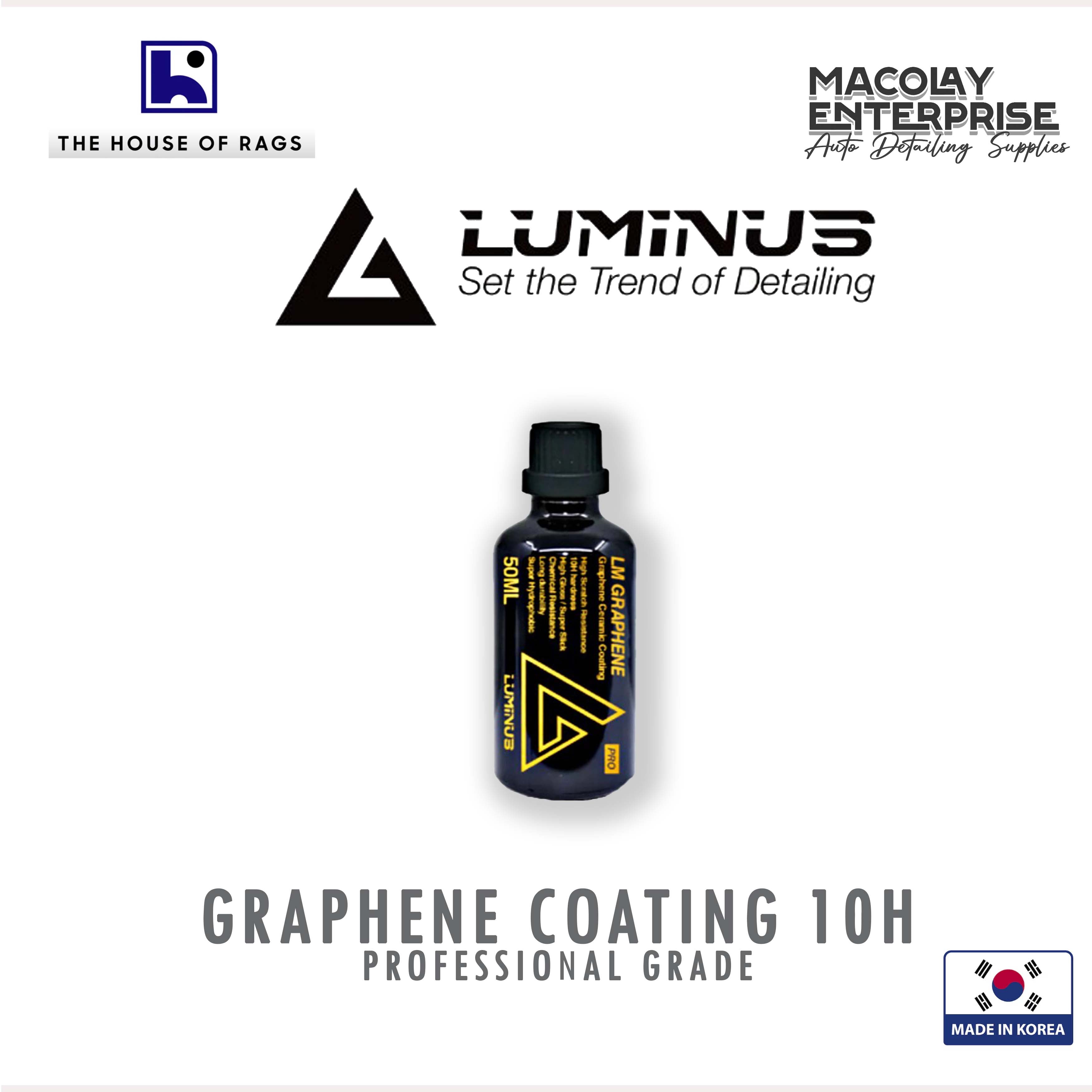 Luminus LM Graphene Coating Pro 10H 50ml – MacoLAy Enterprise