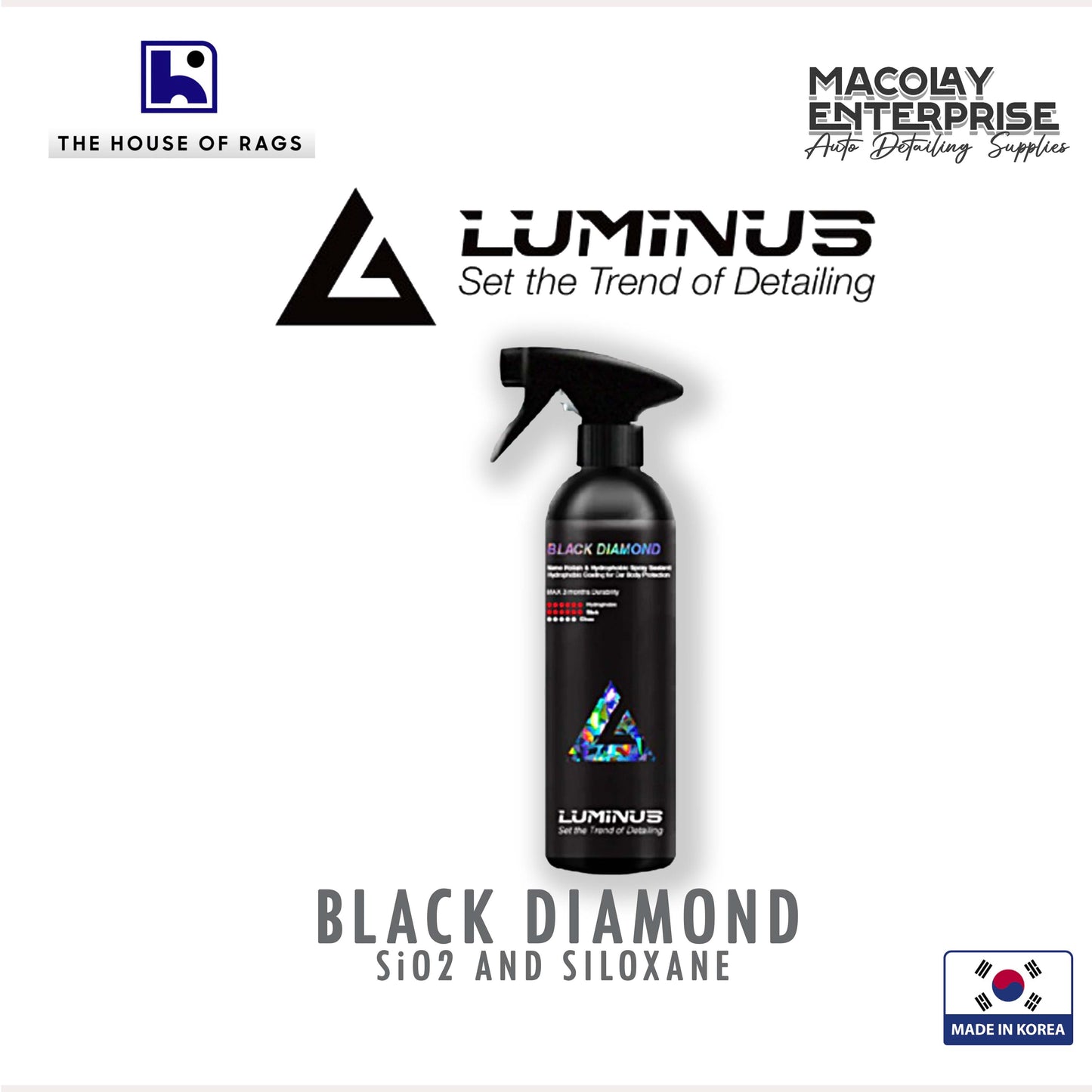 Luminus Black Diamond SiO2 Car Sealant Spray 500ml