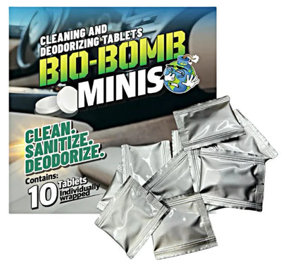 Bio-Bomb Minis Cleaning and Deodorizing Tablets for Cars 25s, 10s, 1s