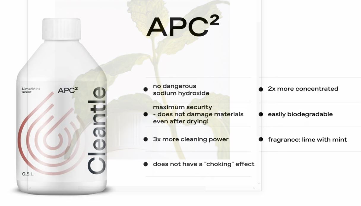 Cleantle APC2 All Purpose Cleaner No sodium hydroxide 500ml