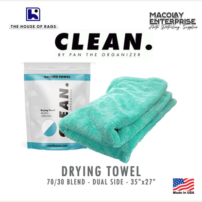 Clean by Pan the Organizer Drying Towel 35x27in Car Drying Blanket Towel